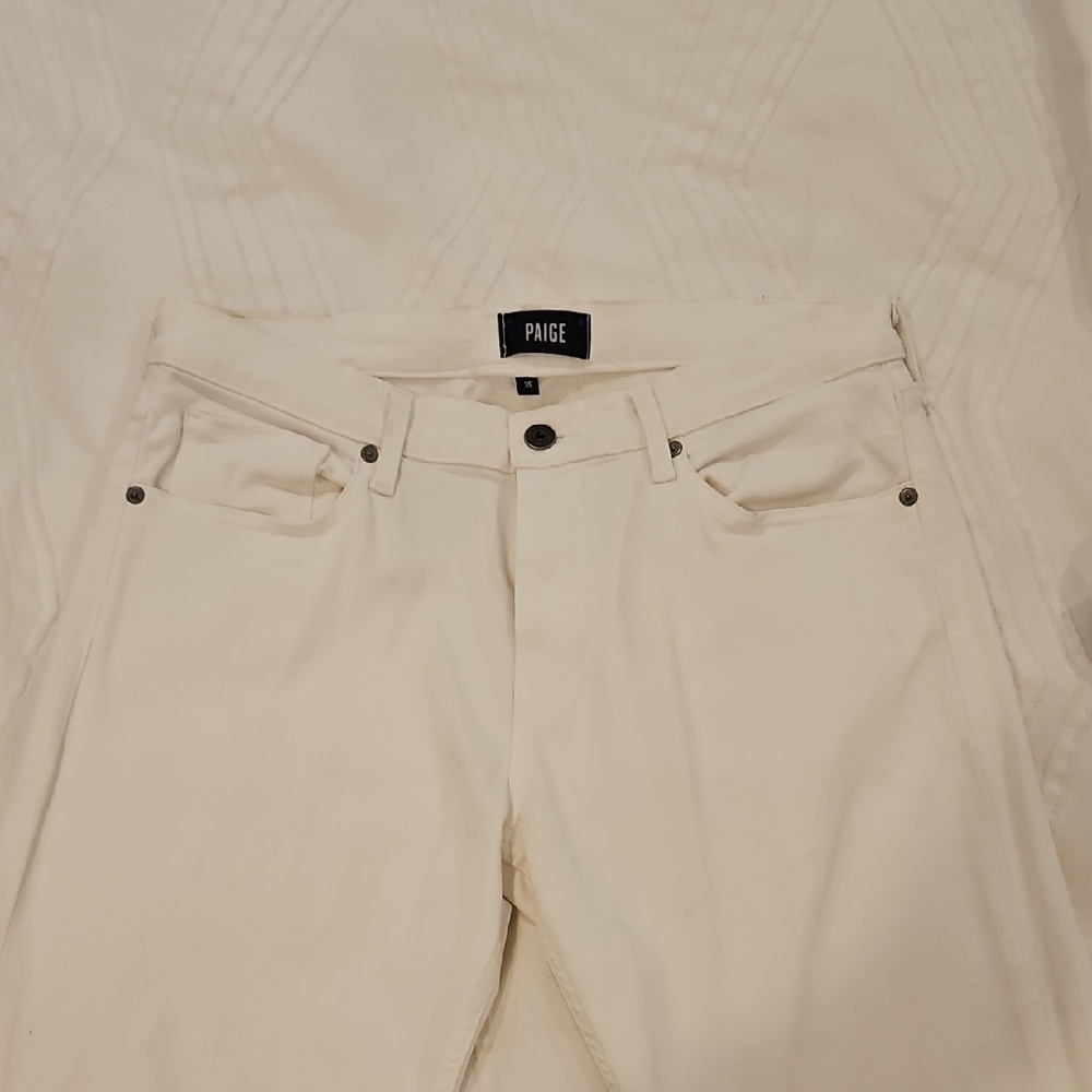 PAIGE Men's Cream Slim Jeans